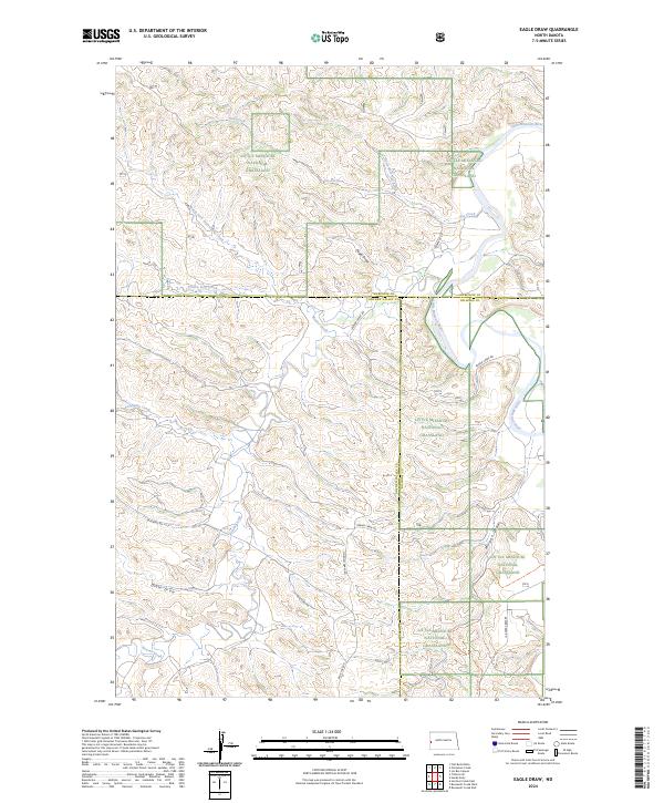 US Topo 7.5-minute map for Eagle Draw ND