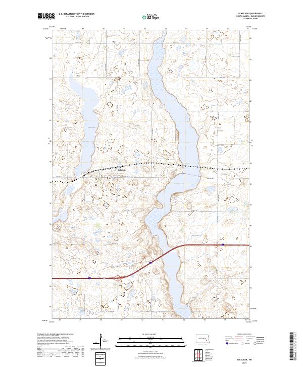 US Topo 7.5-minute map for Eckelson ND