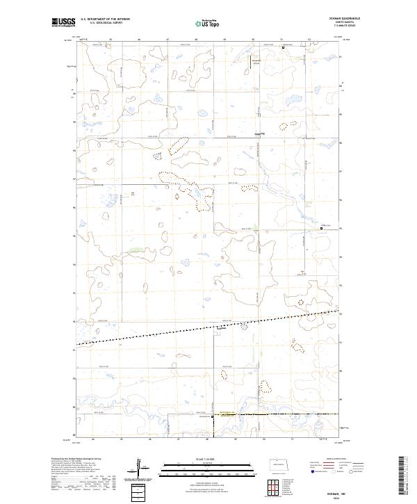 US Topo 7.5-minute map for Eckman ND