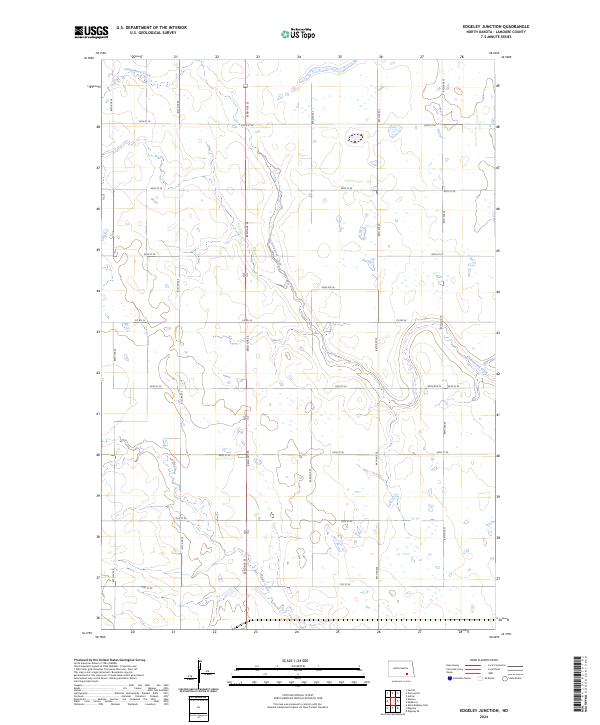 US Topo 7.5-minute map for Edgeley Junction ND