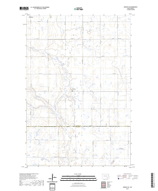 US Topo 7.5-minute map for Edgeley SE ND