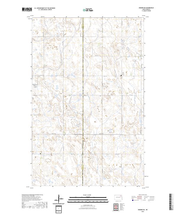 US Topo 7.5-minute map for Edmore NE ND
