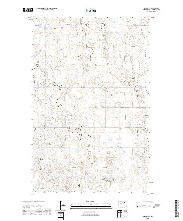 US Topo 7.5-minute map for Edmore SW ND