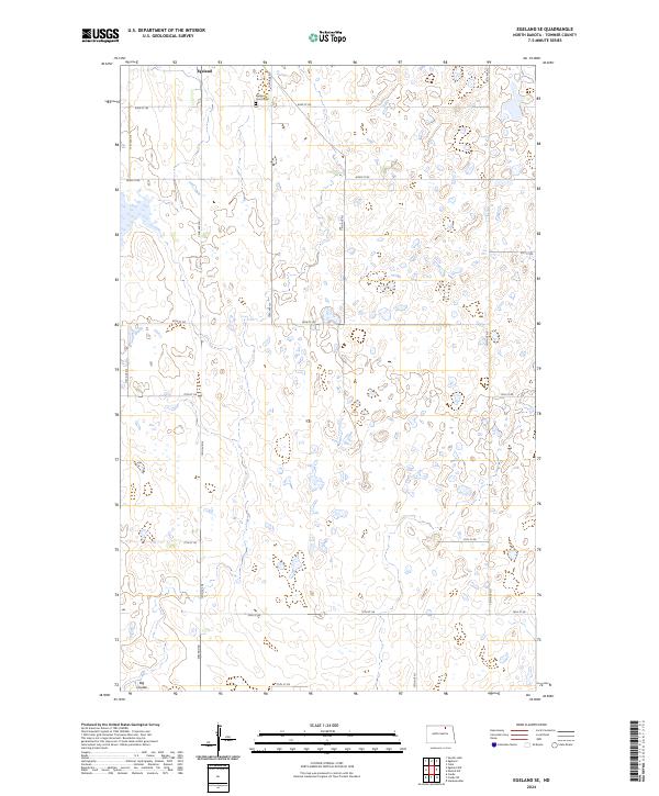 US Topo 7.5-minute map for Egeland SE ND