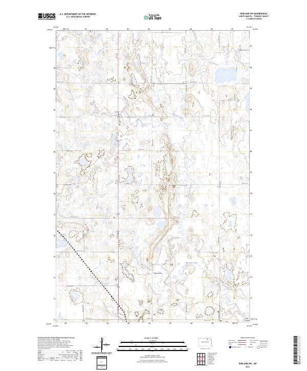 US Topo 7.5-minute map for Egeland SW ND