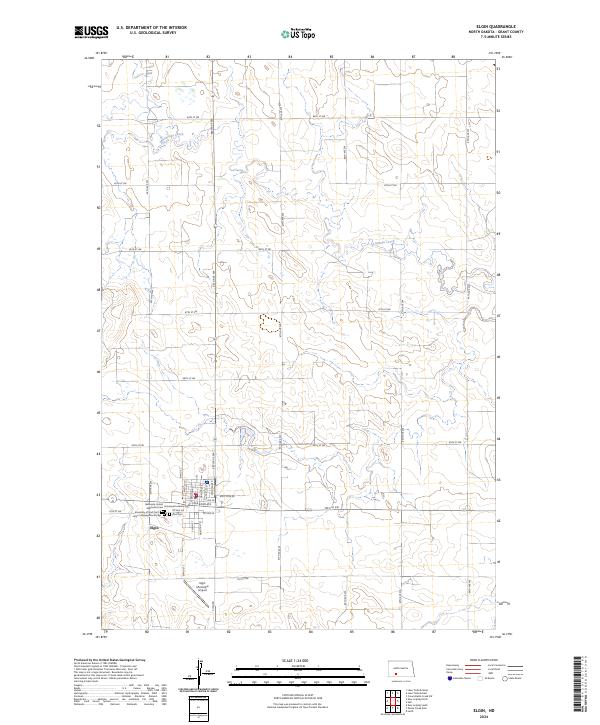 US Topo 7.5-minute map for Elgin ND