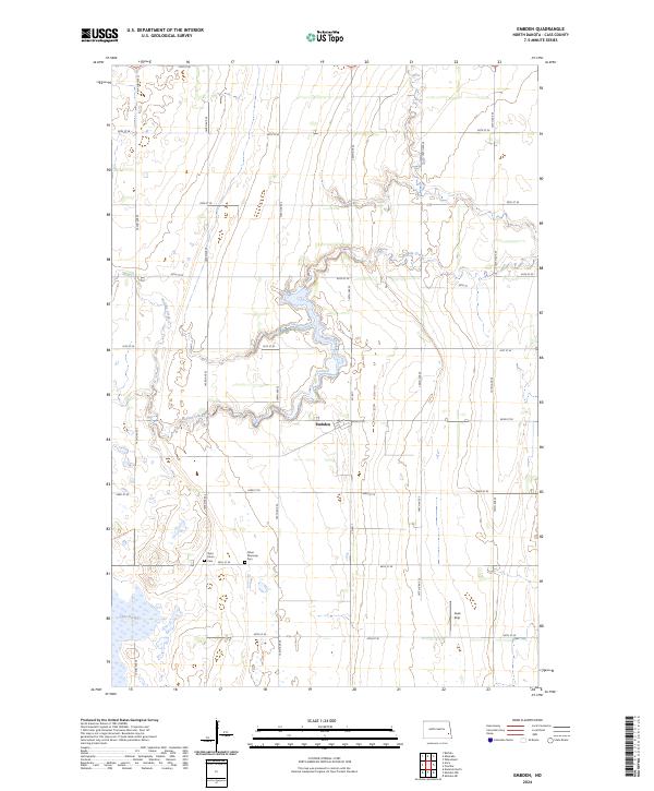 US Topo 7.5-minute map for Embden ND