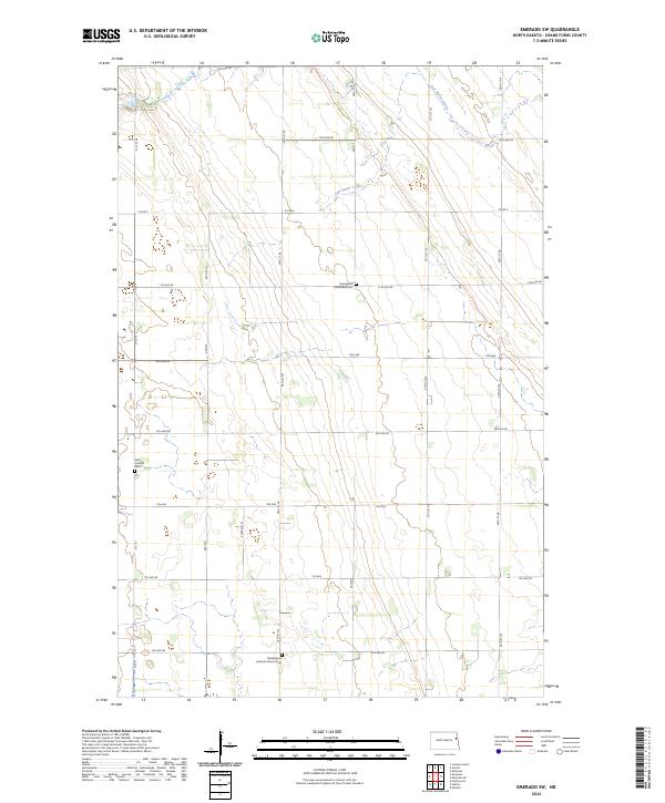 US Topo 7.5-minute map for Emerado SW ND