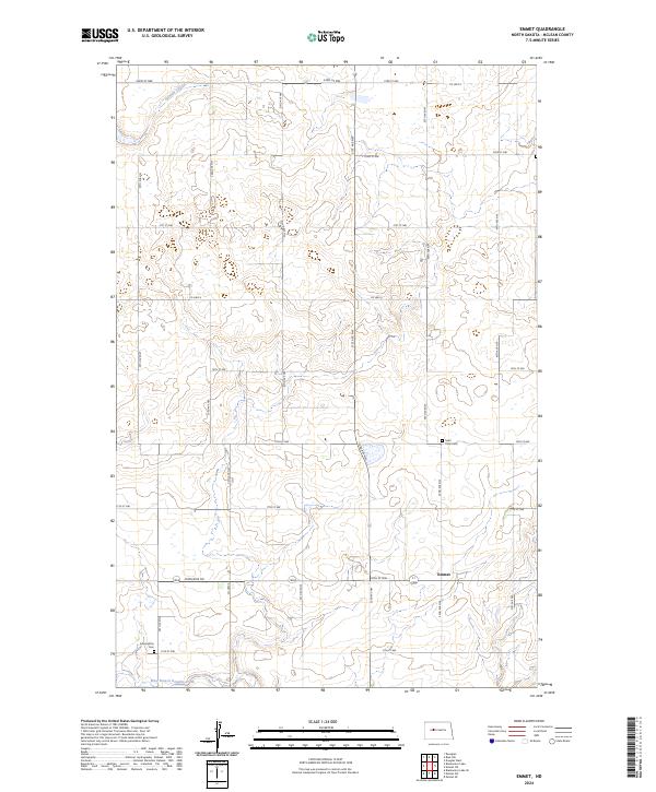 US Topo 7.5-minute map for Emmet ND