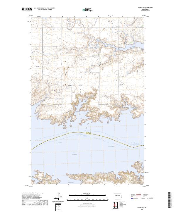 US Topo 7.5-minute map for Emmet SW ND