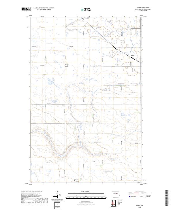 US Topo 7.5-minute map for Emrick ND