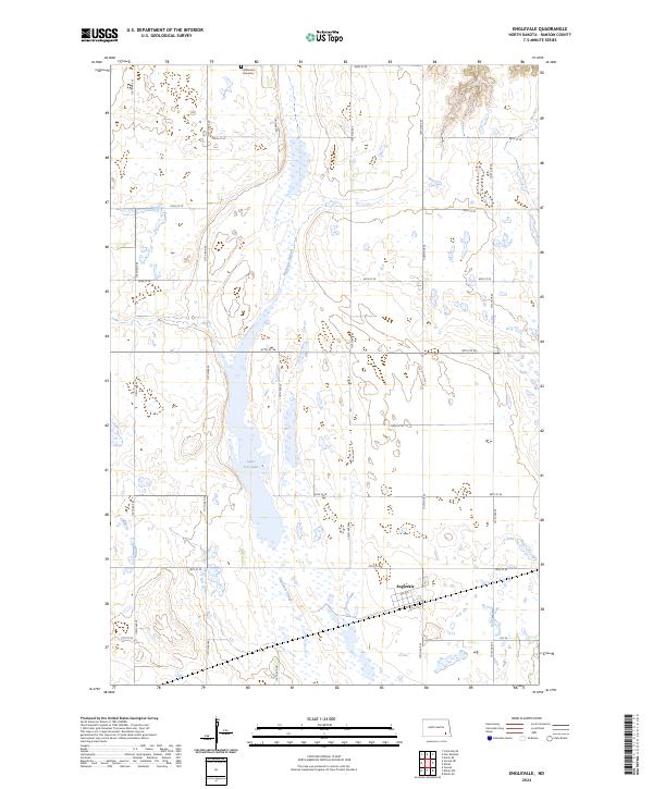 US Topo 7.5-minute map for Englevale ND