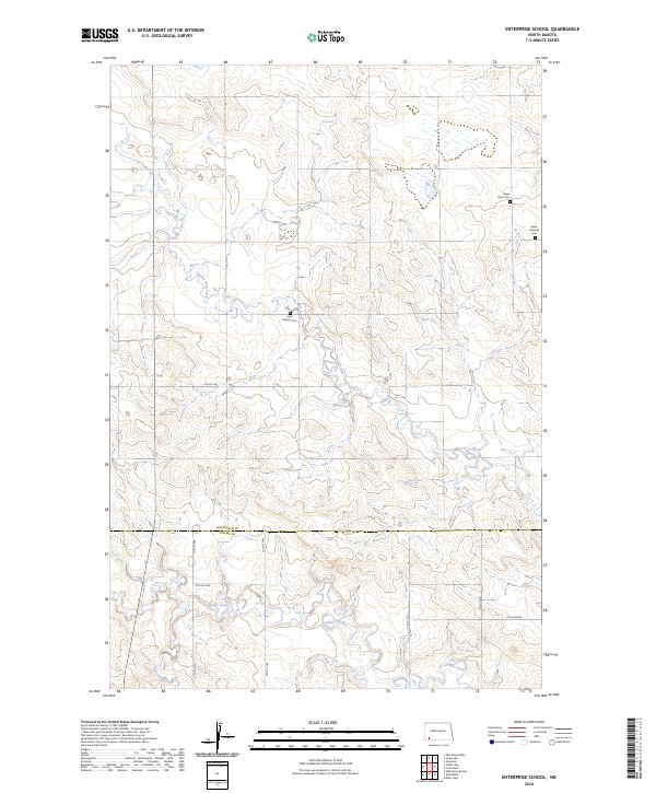 US Topo 7.5-minute map for Enterprise School ND
