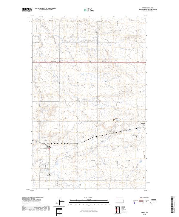 US Topo 7.5-minute map for Epping ND