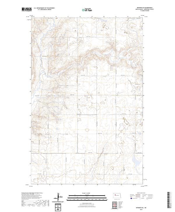 US Topo 7.5-minute map for Epworth SE ND
