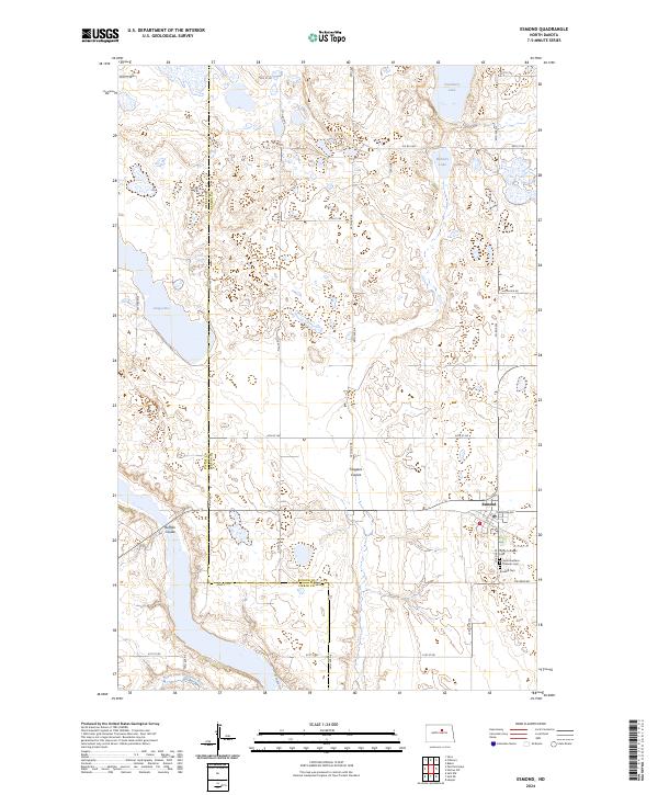 US Topo 7.5-minute map for Esmond ND