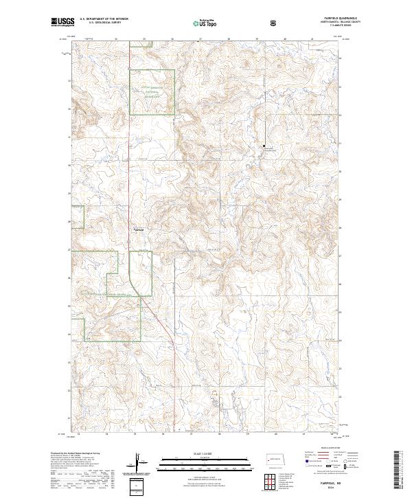 US Topo 7.5-minute map for Fairfield ND