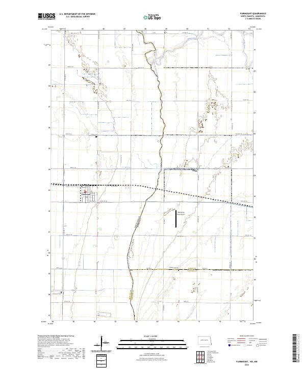 US Topo 7.5-minute map for Fairmount NDMN