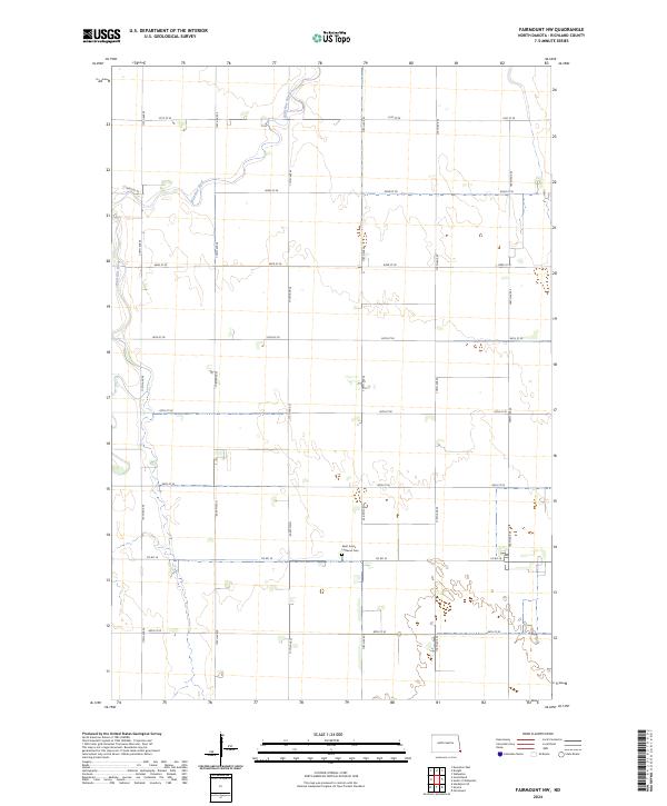 US Topo 7.5-minute map for Fairmount NW ND