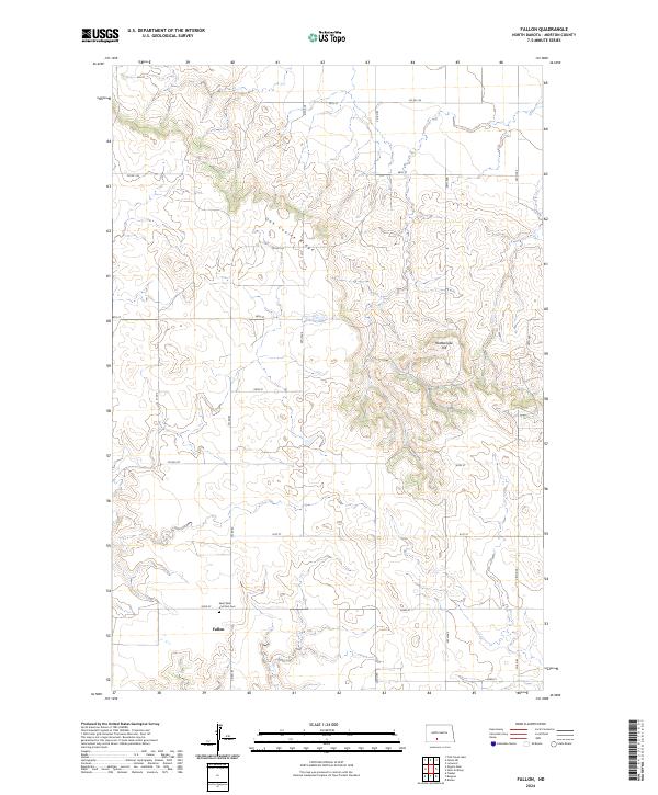 US Topo 7.5-minute map for Fallon ND