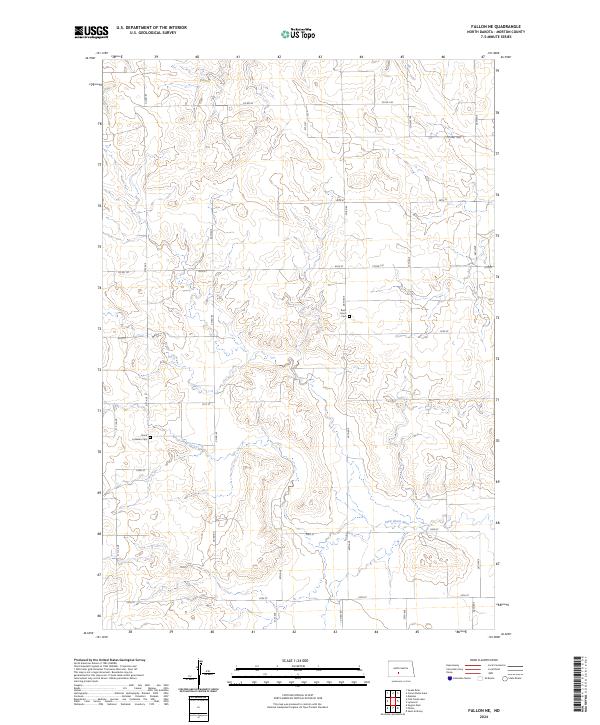US Topo 7.5-minute map for Fallon NE ND