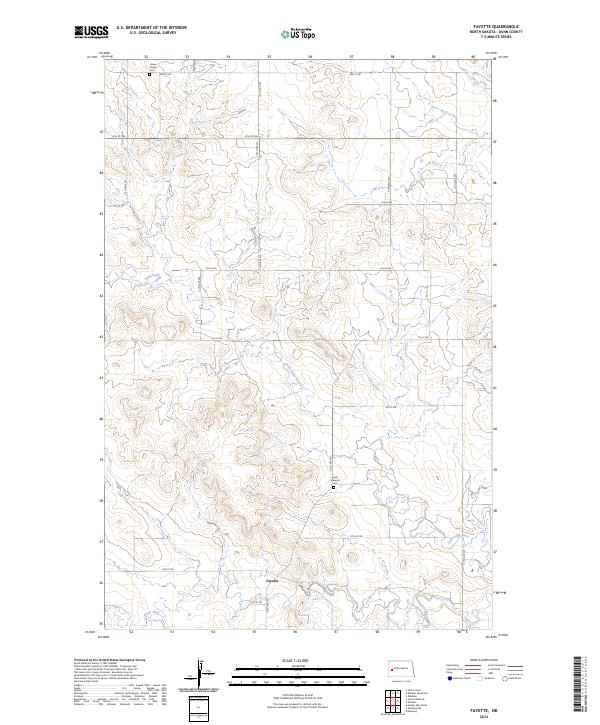 US Topo 7.5-minute map for Fayette ND