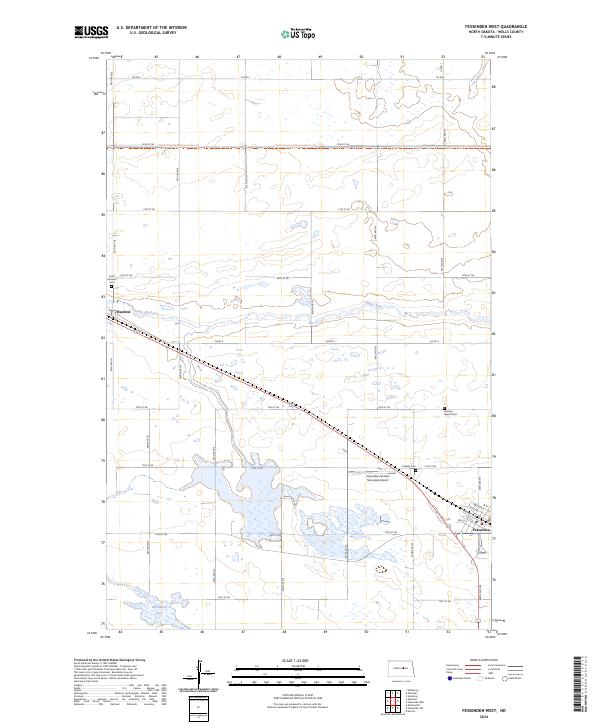 US Topo 7.5-minute map for Fessenden West ND