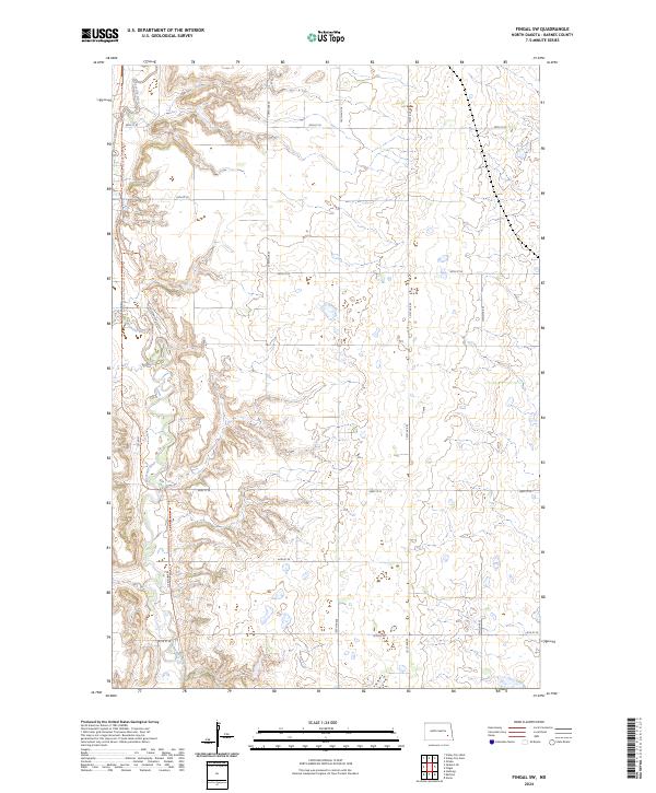 US Topo 7.5-minute map for Fingal SW ND