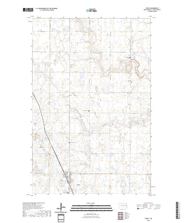 US Topo 7.5-minute map for Finley ND
