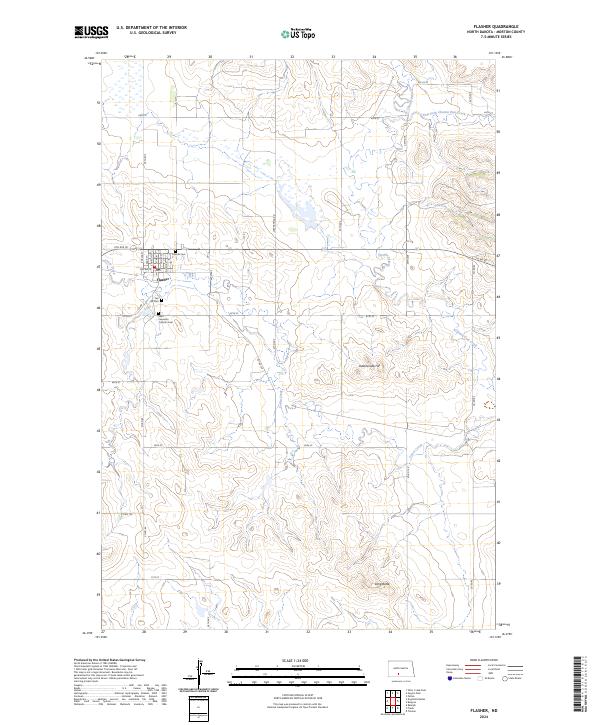 US Topo 7.5-minute map for Flasher ND