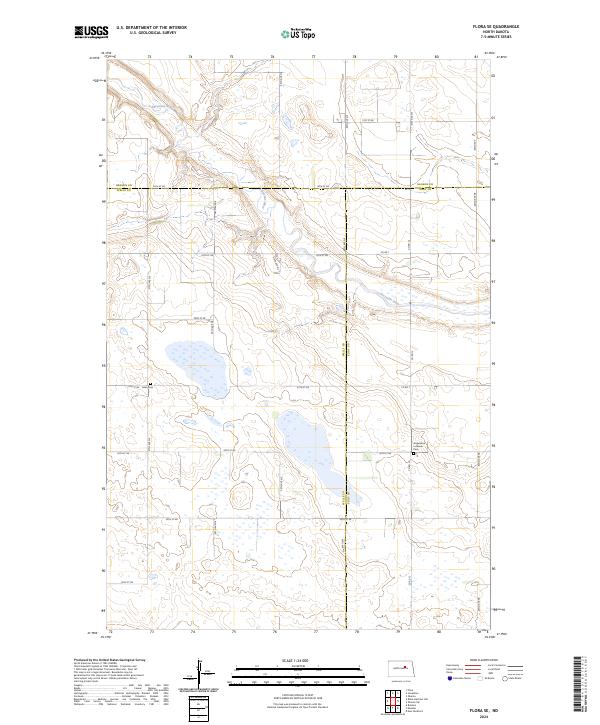 US Topo 7.5-minute map for Flora SE ND