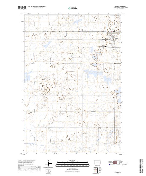 US Topo 7.5-minute map for Forman ND