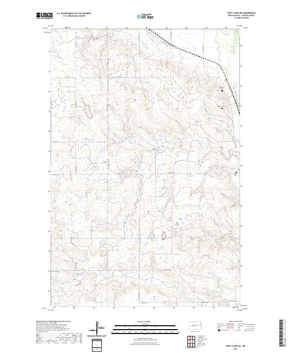 US Topo 7.5-minute map for Fort Clark NE ND