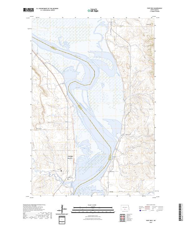 US Topo 7.5-minute map for Fort Rice ND