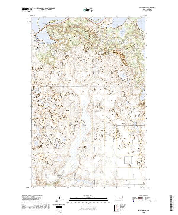 US Topo 7.5-minute map for Fort Totten ND