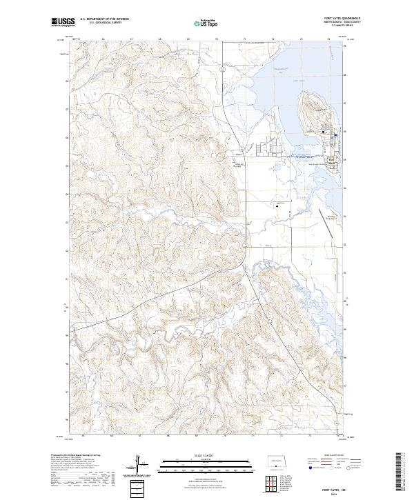 US Topo 7.5-minute map for Fort Yates ND