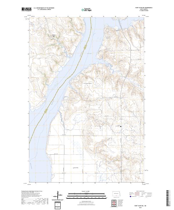 US Topo 7.5-minute map for Fort Yates NE ND