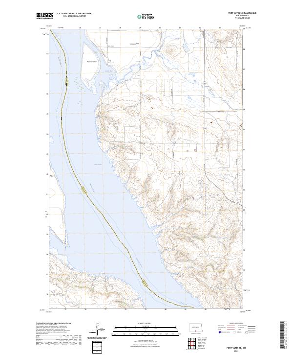 US Topo 7.5-minute map for Fort Yates SE ND