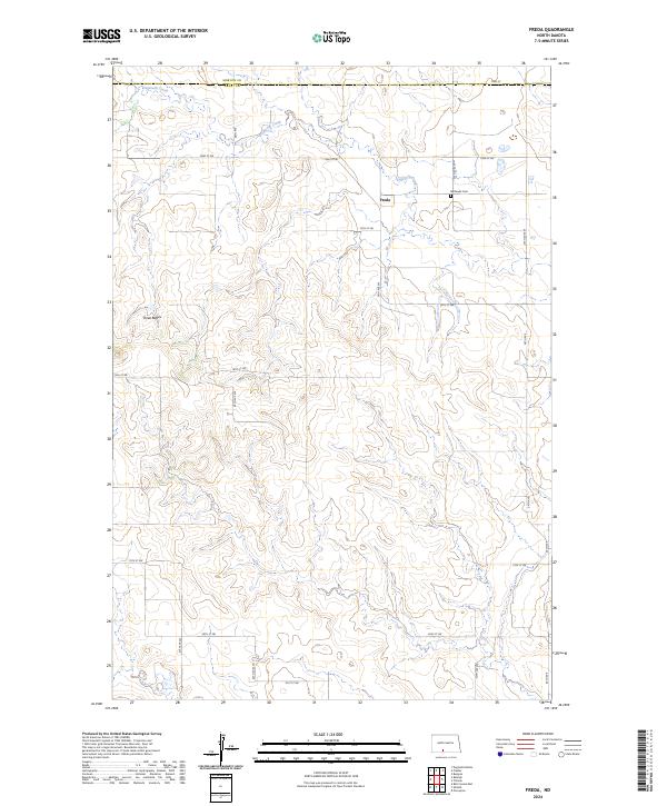 US Topo 7.5-minute map for Freda ND