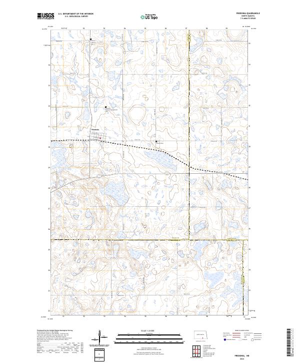US Topo 7.5-minute map for Fredonia ND
