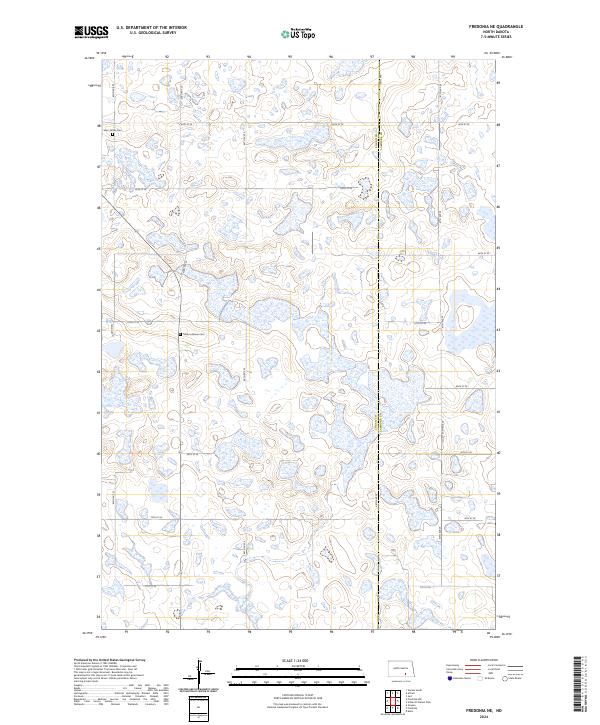 US Topo 7.5-minute map for Fredonia NE ND