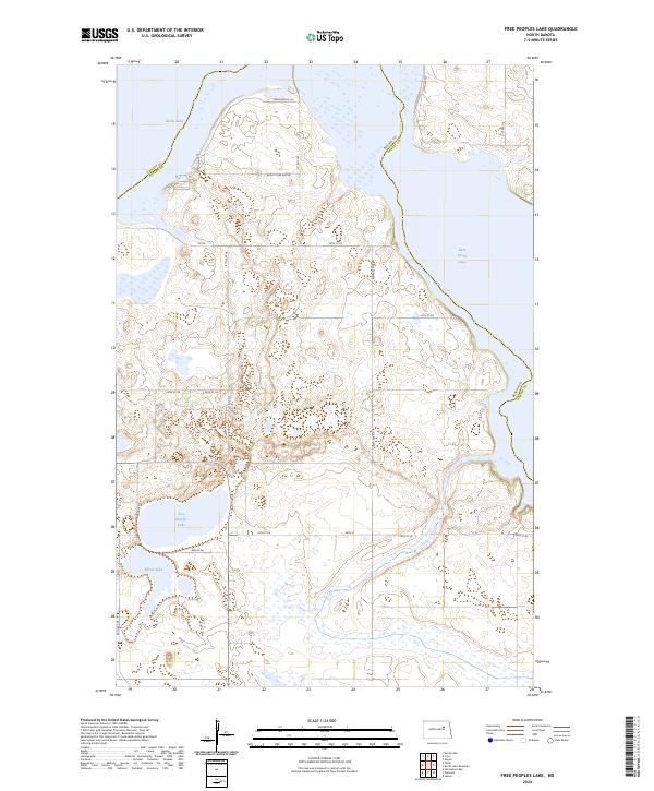 US Topo 7.5-minute map for Free Peoples Lake ND