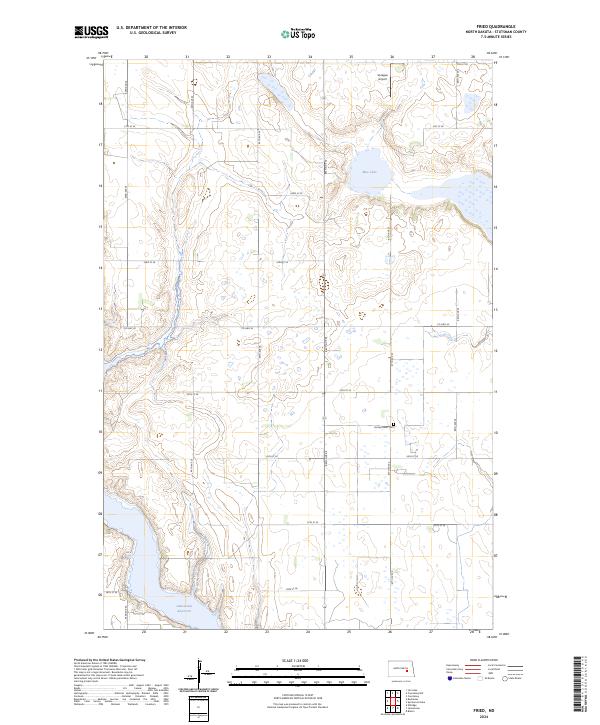 US Topo 7.5-minute map for Fried ND