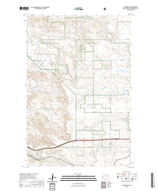 US Topo 7.5-minute map for Fryburg NE ND