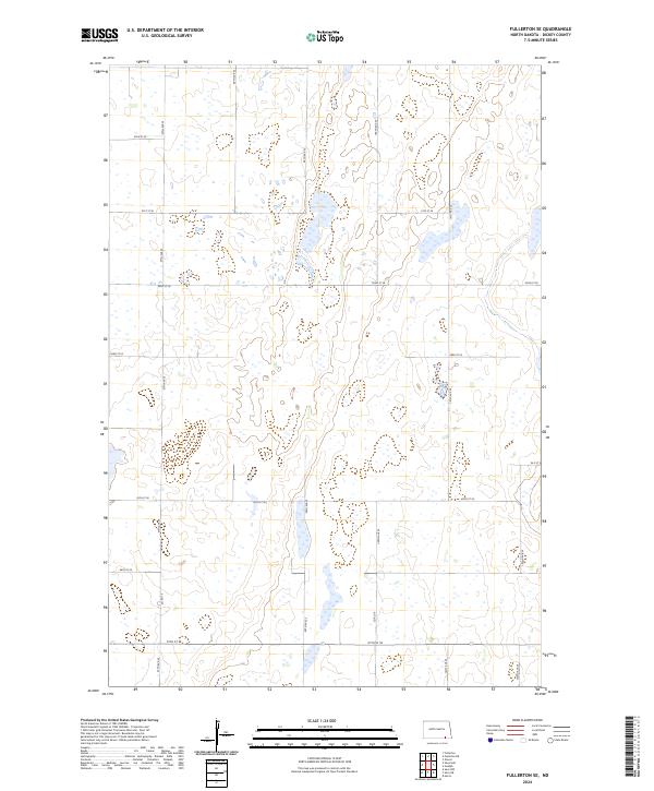 US Topo 7.5-minute map for Fullerton SE ND
