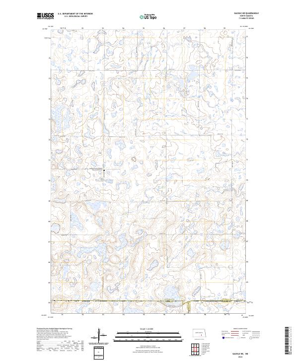 US Topo 7.5-minute map for Gackle NE ND