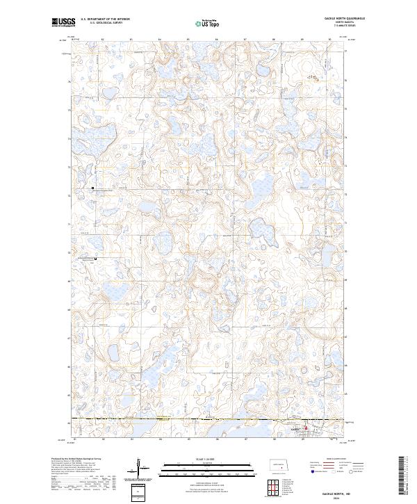 US Topo 7.5-minute map for Gackle North ND