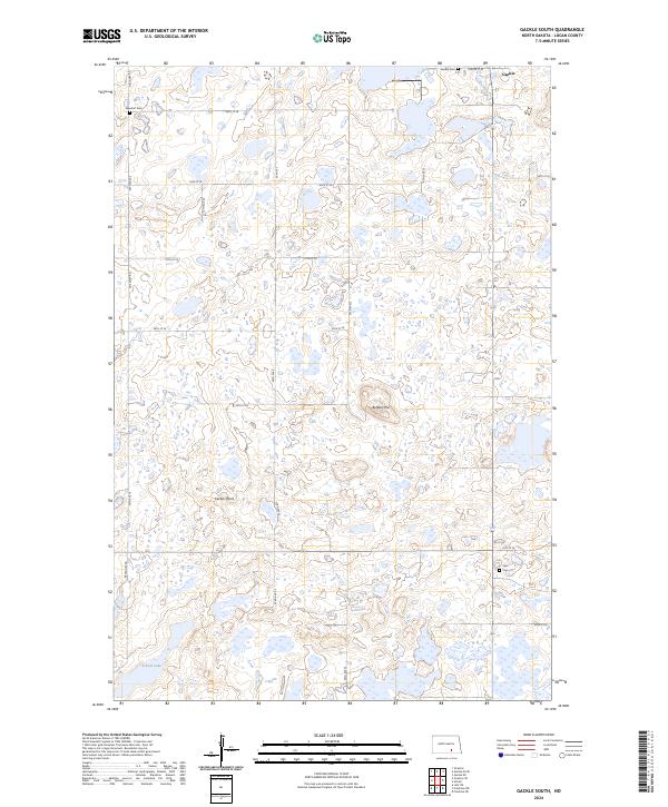 US Topo 7.5-minute map for Gackle South ND