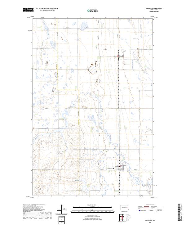 US Topo 7.5-minute map for Galesburg ND