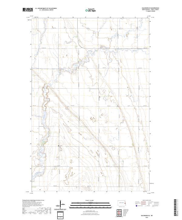 US Topo 7.5-minute map for Galesburg SE ND